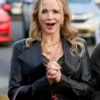 Broad Trip 2026 Lauren Holly Leather Jacket with sleek movie-inspired styling.
