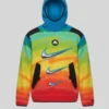 CPFM x Nike ACG Balaclava Hoodie front view with multicolor gradient body and pullover hooded style
