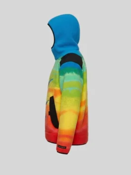 CPFM x Nike ACG Balaclava Hoodie side view with multicolor gradient fabric and integrated hood style