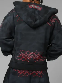 Chris Seeley hoodie with zipper front and relaxed screen-inspired style.