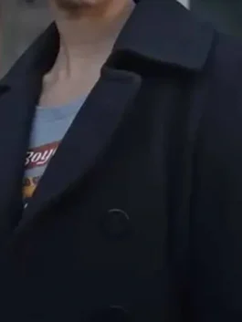 Cush Jumbo wool peacoat inspired by Criminal Record Season 2 character fashion.