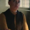 Criminal Record S02 Cush Jumbo Brown Vest with smart TV series-inspired styling.