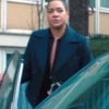 Criminal Record S02 Cush Jumbo Wool Peacoat with smart TV series-inspired styling.