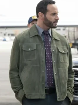 Detective Karadec Suede Trucker Jacket Front View