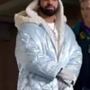 Drake ICEMAN Blue Puffer Jacket with clean front styling.
