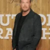 Dutton Ranch Cole Hauser 2026 Event Black Suede Blazer front view.