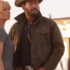 Dutton Ranch Cole Hauser Brown Jacket with clean front styling.