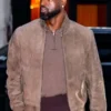 Dwyane Wade NYC 2026 Suede Leather Jacket front view.