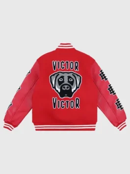EE Victor Victor Varsity Jacket Back View