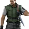 Evil Chris Redfield Green Tactical Vest front view showing pockets, straps, closure, and tactical design