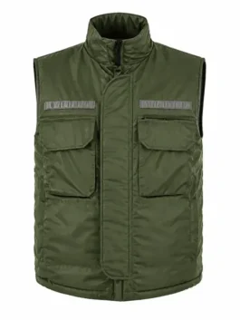 Evil Chris Redfield Green Tactical Vest view look showing green tactical shape, pockets, and clean fit