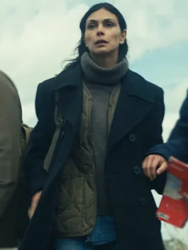 Greenland 2 Migration Morena Baccarin Wool Coat with elegant movie-inspired styling.