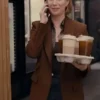 Hacks S03 Ava Daniels Brown Blazer with clean front styling.