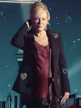 Hacks S03 Deborah Vance Black Blazer with clean front styling.