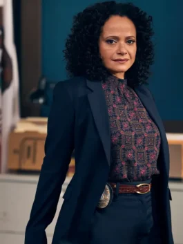 High Potential S01 Selena Blazer Close-Up View
