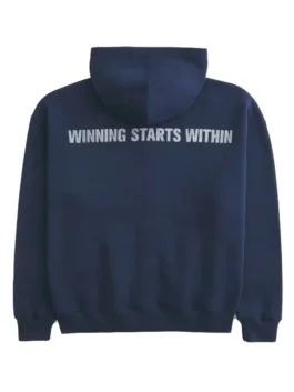 Hollister x Kappa Boxy Zip-Up Logo Graphic Hoodie Back View