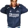 Hollister x Kappa Boxy Zip-Up Logo Graphic Hoodie Front Look