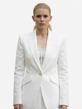 Imperfect Women Kate Mara White Blazer with clean front styling.