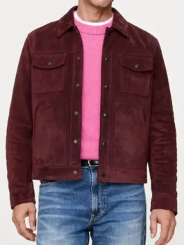 Jared Shoemaker Suede Trucker Jacket Closure View