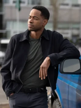 Alex Holland suede leather jacket inspired by The Rookie North 2026 look.