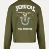 Jehucal Sheriff’s Green Jacket with rugged character-inspired styling.