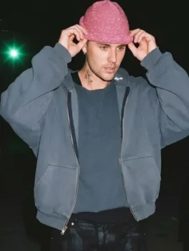 Justin Bieber hooded jacket inspired by his Coachella fashion look.