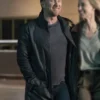 Kevin McKidd Greys Anatomy S22 Black Leather Jacket front view.