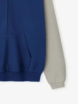 LA Dodgers Fear of God Half-Zip Hoodie Close-Up Look