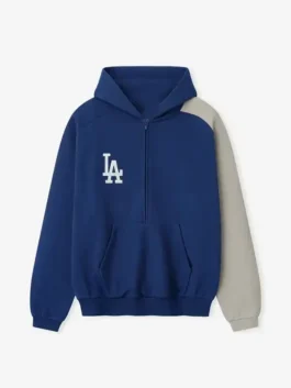 LA Dodgers Fear of God Half-Zip Hoodie Front View
