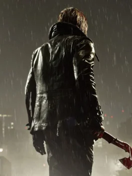 Resident Evil Requiem leather jacket with bold game-inspired look.