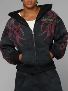 Love Island S02 zip hoodie with clean front design and casual fit.