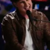 Lucas West Trucker Leather Jacket Front View