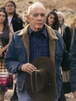 Marshals 2026 Felix Long Denim Jacket with rugged movie-inspired styling.