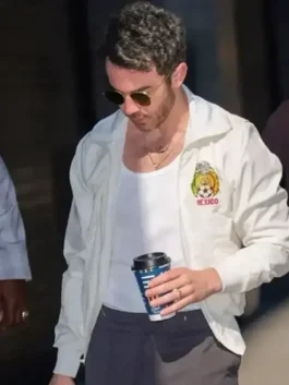 Mexico Tour 2026 Kevin Jonas White Jacket view look showing white jacket shape, sleeve design, and clean styling