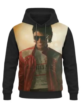 Michael 2026 Black Pullover Hoodie with clean movie-inspired casual styling.