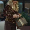 Michelle Pfeiffer Leopard Print Cardigan Front View