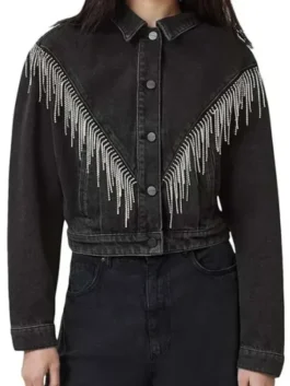 Morgan Gillory Fringe Denim Jacket View Design