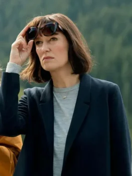 Ursula Brandmeier blue blazer inspired by Eat Pray Bark 2026 style.