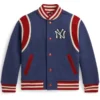 New York Yankees Blue Fleece Jacket with clean front styling.