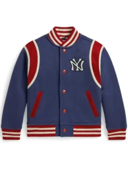 New York Yankees Blue Fleece Jacket with clean front styling.