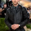 Nicholas Hoult Met Gala 2026 Leather Jacket with sleek celebrity event styling.