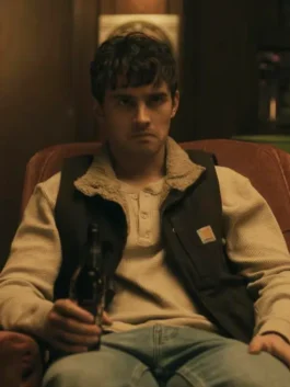 Obsession Michael Johnston Shearling Vest with warm TV series-inspired styling.