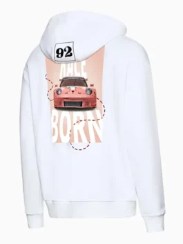 Porsche pullover hoodie with soft comfort and motorsport fashion appeal.