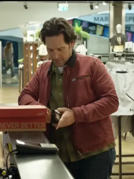 Power Ballad 2026 Paul Rudd Maroon Jacket with bold movie-inspired styling.
