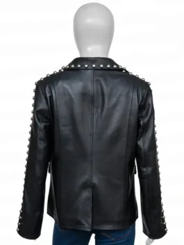 Reba Mcentire Studded Leather Jacket Back View