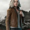Resident Evil Requiem Grace Ashcroft Brown Jacket front view.