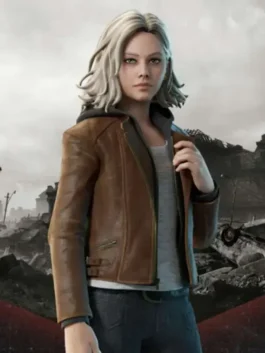Resident Evil Requiem Grace Ashcroft Brown Jacket front view.