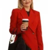 Running Point S02 Isla Gordon Red Blazer with clean front styling.