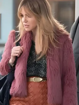 S01 Morgan Gillory Cropped Fur Jacket Front View