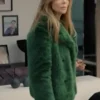 S02 Kaitlin Olson Green Fur Jacket Front View